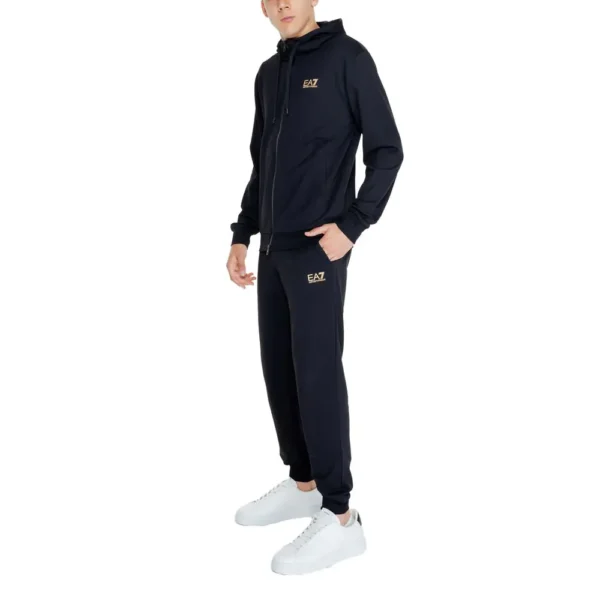 EA7 Emporio Armani Black Cotton Sweatsuit – Image 3