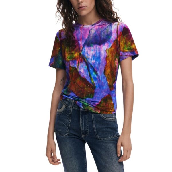 Desigual Purple Viscose Tops & T-Shirt – Image 3